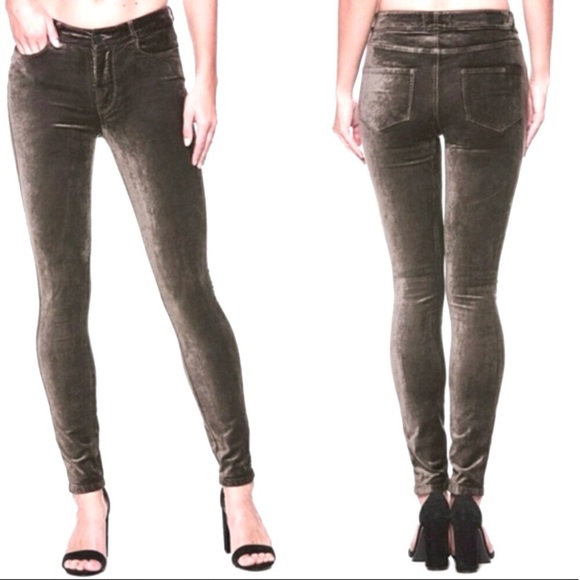 PAIGE Hoxton Ultra Skinny Velvet Jeans, size 25, gray, event work to play party - Picture 2 of 14